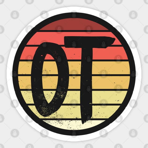 OT Occupational Therapy Therapist Month Gift print Sticker by theodoros20